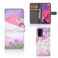 OPPO A54 5G | A74 5G | A93 5G | Telefoonhoesje | Met pasjeshouder | Bird Flying
