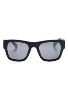 Philipp Plein lunettes de soleil carrées à plaque logo - Noir