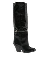 ISABEL MARANT Larane 90mm zip-embellished boots - Noir - thumbnail