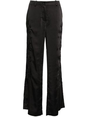 P.A.R.O.S.H. pantalon droit à broderies - Noir