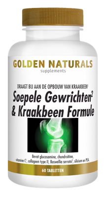 Golden Naturals Supplementen Soepele Gewrichten & Kraakbeen Formule 60Tabletten Golden Naturals Supplementen Soepele Gewrichten & Kraakbeen Formule 60Tabletten