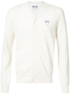 Comme Des Garçons Play cardigan à cœur brodé - Blanc