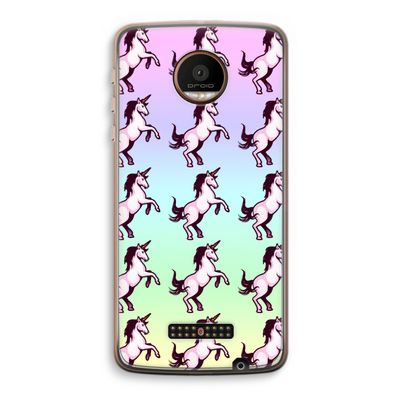 Musketon Unicorn: Motorola Moto Z Force Transparant Hoesje