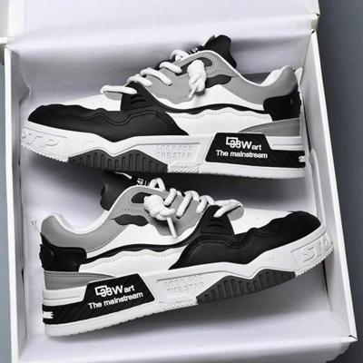 Bon&Bon Ademende Heren Sneakers - Dikke Zool Casual Sportschoenen Wit / 40