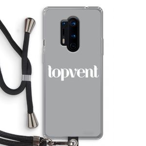 Topvent Grijs Wit: OnePlus 8 Pro Transparant Hoesje met koord