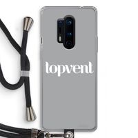 Topvent Grijs Wit: OnePlus 8 Pro Transparant Hoesje met koord