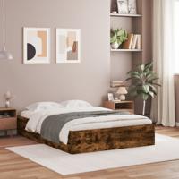 Bedframe met lades bewerkt hout gerookt eikenkleurig 120x200 cm