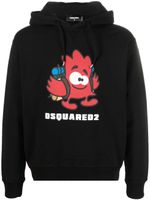 DSQUARED2 hoodie à logo imprimé - Noir