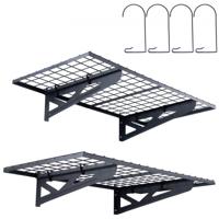 VEVOR set van 2 garageplanken 1220 x 620 x 209 mm gereedschapsopslag 114 kg per laag gereedschapshouder muur 122 x 61 cm plankruimte opbergplanken metalen plank gereedschapsorganizer wandplanken