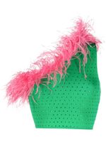 Chiara Ferragni haut Party orné de plumes d'autruche - Vert - thumbnail