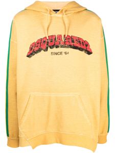 DSQUARED2 hoodie en coton à logo imprimé - Jaune