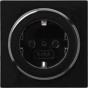Gira S-Color enkel stopcontact met randaarde zwart