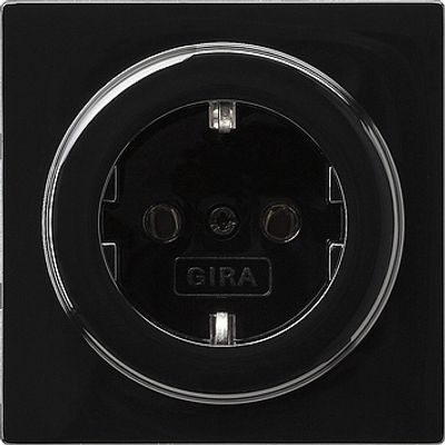 Gira S-Color enkel stopcontact met randaarde zwart