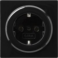 Gira S-Color enkel stopcontact met randaarde zwart