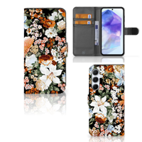 Hoesje voor Samsung Galaxy A55 Dark Flowers - thumbnail