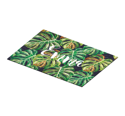 Gepersonaliseerde monstera bloemen vinyl placemats