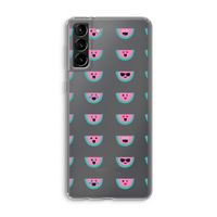 Smiley watermeloenprint: Samsung Galaxy S21 Plus Transparant Hoesje