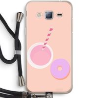 Donut: Samsung Galaxy J3 (2016) Transparant Hoesje met koord