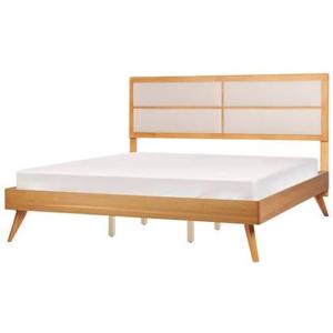 Beliani - POISSY - Tweepersoonsbed - Lichthout - 180 x 200 cm - MDF