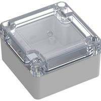 TRU COMPONENTS 6U07080804139 TC-13865060 Industriële behuizing 75 x 75 x 45 Polycarbonaat Lichtgrijs, Transparant 1 stuk(s)