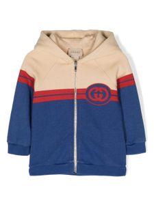 Gucci Kids hoodie à logo GG - Bleu