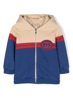 Gucci Kids hoodie à logo GG - Bleu - thumbnail