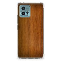 otorola Moto G72 Stevig Telefoonhoesje Donker Hout