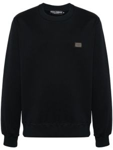 Dolce & Gabbana sweat à plaque logo - Bleu