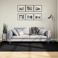 VidaXL Vloerkleed pamplona shaggy hoogpolig modern 160x230 cm zwart