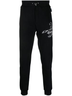 Philipp Plein pantalon de jogging à appliqué Scorpion - Noir