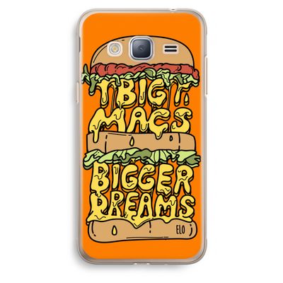 Big Macs Bigger Dreams: Samsung Galaxy J3 (2016) Transparant Hoesje