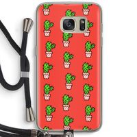 Mini cactus: Samsung Galaxy S7 Transparant Hoesje met koord