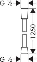 Hansgrohe comfortflex doucheslang 125cm chroom 28167000 - thumbnail