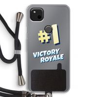 Victory Royale: Pixel 4a Transparant Hoesje met koord
