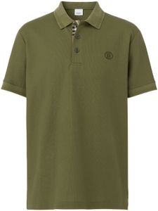 Burberry polo à logo poitrine brodé - Vert