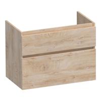 Brauer Delight - Onderkast - 80 cm - met 2 Softclose Lades Greeploos en 1 Sifon Uitsparing - Forest Wheat