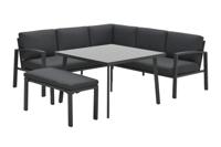 Wellington lounge dining set - Carbon black