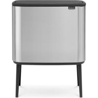 Brabantia Bo Touch Bin Afvalemmer - 11+23 liter - 2 kunststof binnenemmers - matt steel fingerprint proof 316227