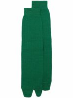 Maison Margiela chaussettes nervurées à bout Tabi - Vert