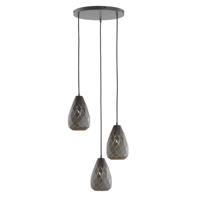 Trio Moderne hanglampOnyx 3-lichts antraciet - 301300342