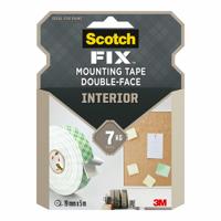 Dubbelzijdig plakband Scotch 19 mm x 5 m Wit