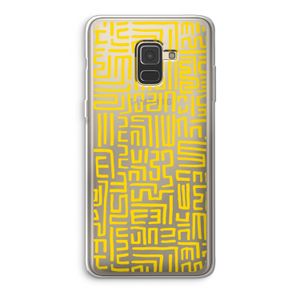 Majorelle Blue Print: Samsung Galaxy A8 (2018) Transparant Hoesje