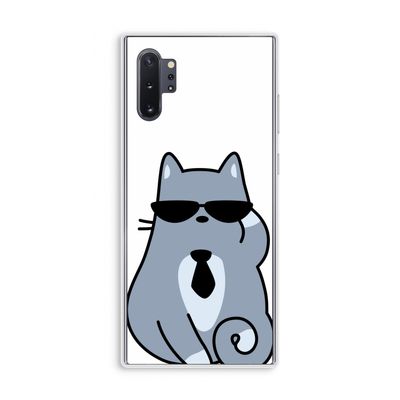 Cool cat: Samsung Galaxy Note 10 Plus Transparant Hoesje