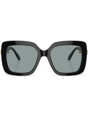 Swarovski Eyewear lunettes de soleil oversize à détails de cristaux - Noir