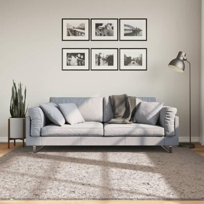 VidaXL Vloerkleed pamplona shaggy hoogpolig modern 200x200 cm beige