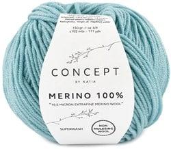 Katia Merino 100% 075 Water blauw