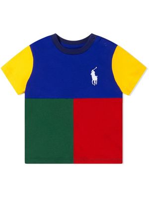 POLO RALPH LAUREN KIDS t-shirt à design colour block - Vert