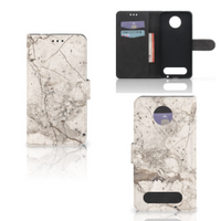 Motorola Moto Z2 Force Bookcase Marmer Beige - thumbnail