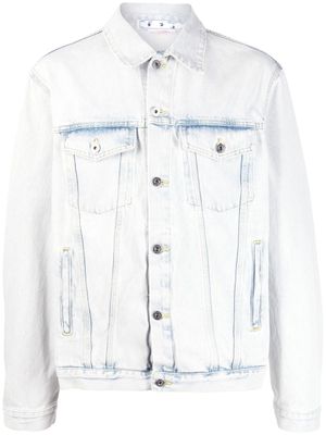 Off-White veste en jean Skate à effet délavé - Bleu