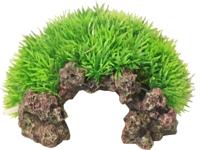 Plastic Green Moss op rots met uitstromer 16x8.5 cm - Gebr de boon